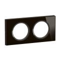  PLAQUE 2P VERRE ONYX NOIR 