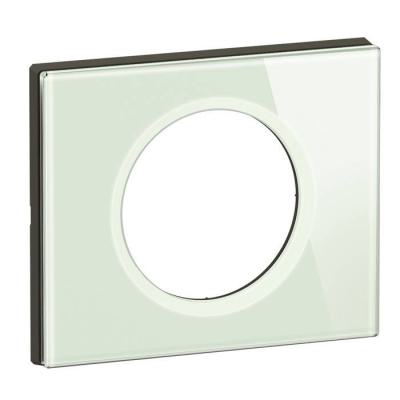  PLAQUE 1P VERRE OPALE BLANC 