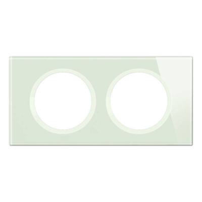  PLAQUE 2P VERRE OPALE BLANC 