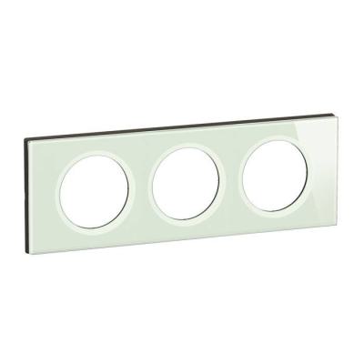  PLAQUE 3P VERRE OPALE BLANC 