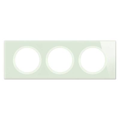  PLAQUE 3P VERRE OPALE BLANC 
