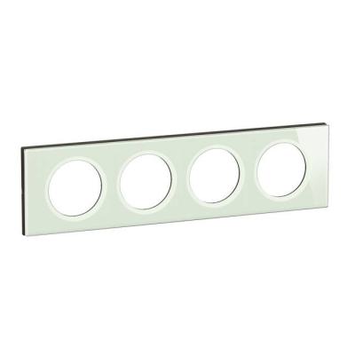  PLAQUE 4P VERRE OPALE BLANC 