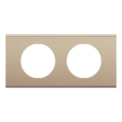  PLAQUE 2 POSTES NICKEL SATINE 