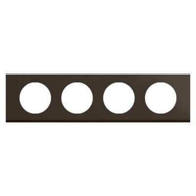  PLAQUE 4P NICKEL SOMBRE SATINE 