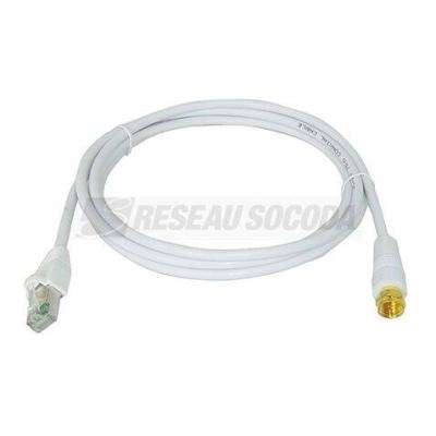  CORDON RJ45/FICHE IEC TV 2 m 