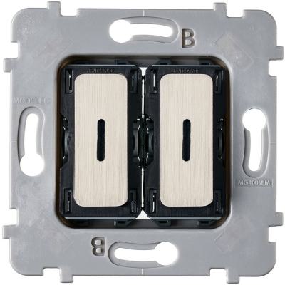  MECA PLAT 2 DUO LED NICKEL-BR 