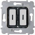  MECA PLAT 2 DUO LED NICKEL-SAB 
