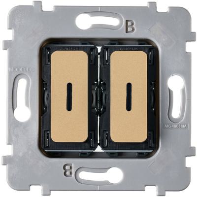  MECA PLAT 2 DUO LED LAITON-S 