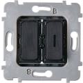  MECA PLAT 2 DUO 1 LED ACIER-V 