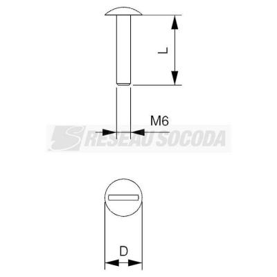  Vis BS M6x30 A2 