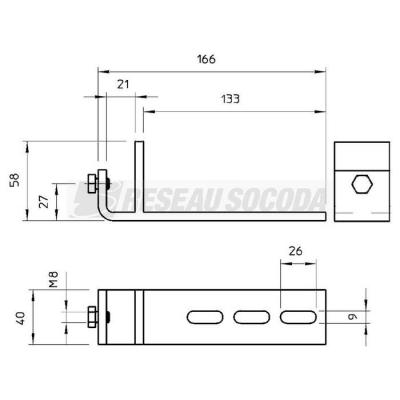  Patte BFK 166 58 20 A2 