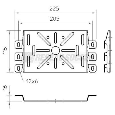  Plaque MP 225 UNI FS 