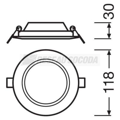  DL SLIM ROND 105 6W 6500K 