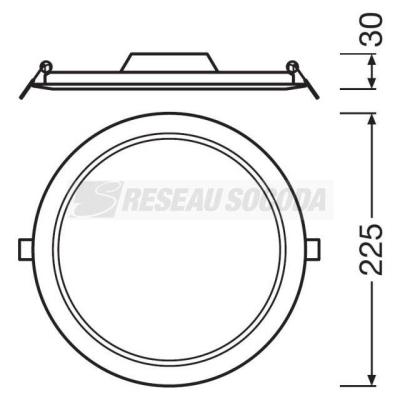  DL SLIM ROND 210 18W 3000K 