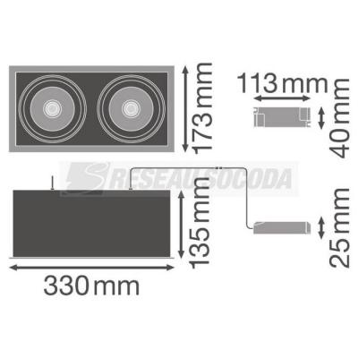  LDV SPOT MULTI 2X30W/3000K 2x! 