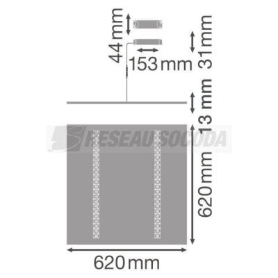  PANEL INDIVILED 625 33W/4000K 