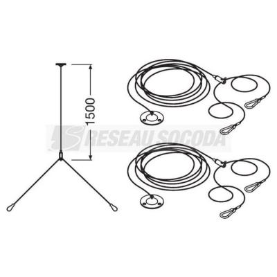  Dalle LED Kit de suspension p! 