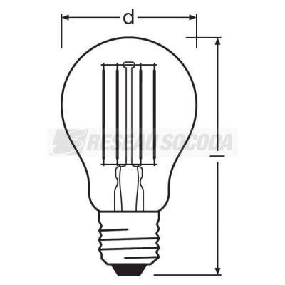  LED FIL OSR DIM CLA75 840 E27 