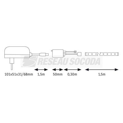  Kit SimpLED 1,5m RGB 12W grad 