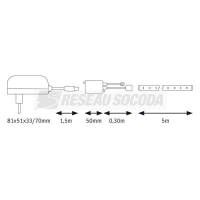  Kit SimpLED 5m RGB 20W grad 23 