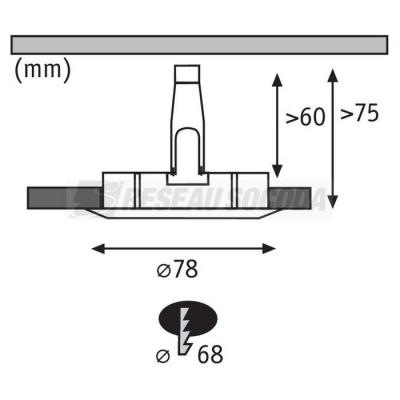  Enc Nova rd fixe LED IP44 3x6, 