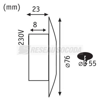  ENC mural Basic LED 1,4W 3000K 