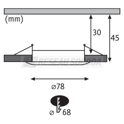  ENC Nova Plus fixe Coin 6W gra 