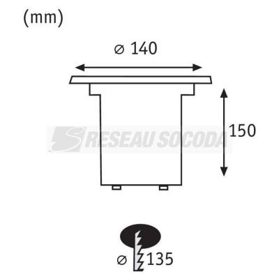 EXT P&S ENC sol D140mm 38� 6W 