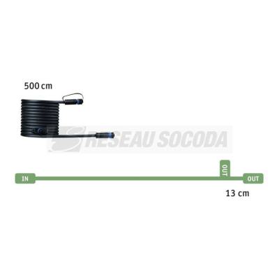  EXT P&S Cable 5m 1in-2out IP68 