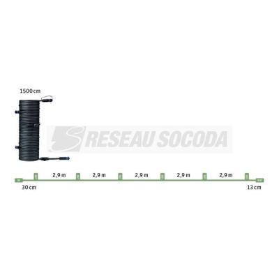  EXT P&S Cable 15m 1in-7out IP6 
