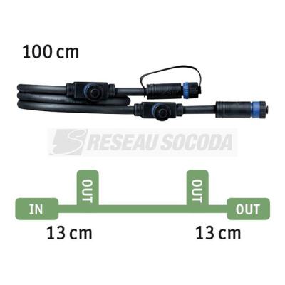  EXT P&S Cable 1m 1in-3out IP68 