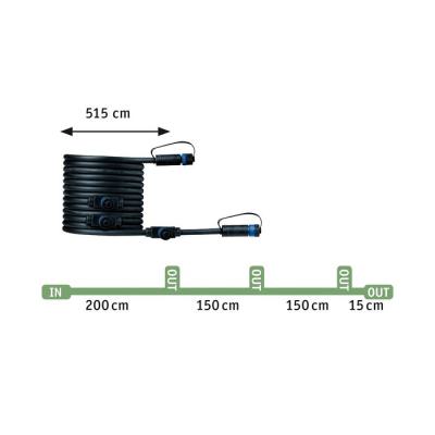  EXT P&S Cable 5m 1in-4out IP68 