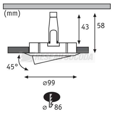  ENC Premium bascul 45� GU5,3 b 