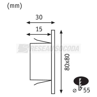  ENC mural Edge 80x80mm 1,2W ch 