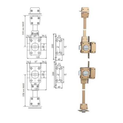  ISEO 15500451.5 verrou 4 point 