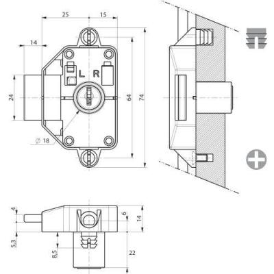  RONIS 36900 serrure 32800-04/R 