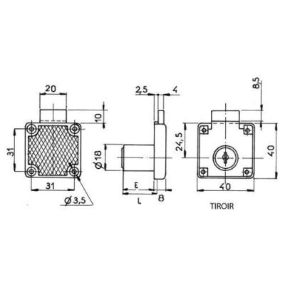  RONIS 35150 serrure 4500-01 en 