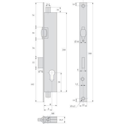  STREMLER 2274.36.0 serrure 3 p 