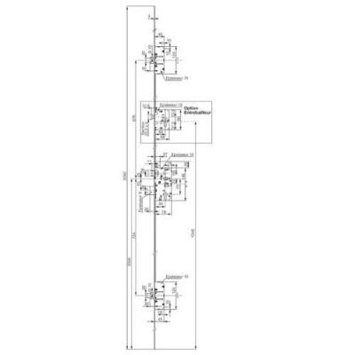 VACHETTE 18050000 Serrure 5 po 