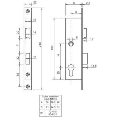  METALUX F107360100 serrure mon 