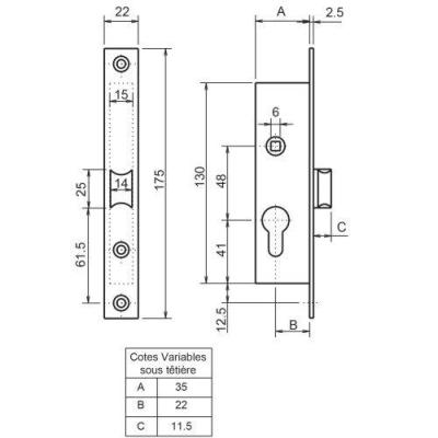  METALUX F133352000 serrure mon 