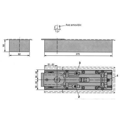  DORMAKABA 61801001 pivot de so 