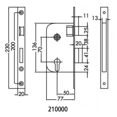  JPM 210000-01-1J serrure � lar 