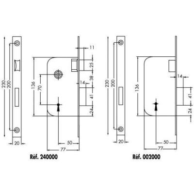  JPM 240000-01-1B serrure � lar 