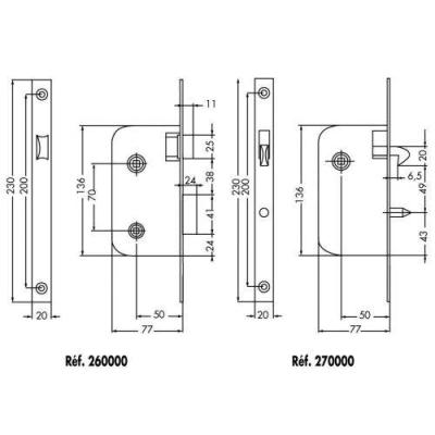  JPM 260000-02-1J serrure � lar 