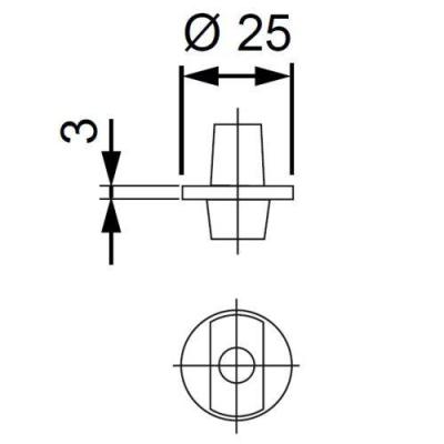  DORMA 45200401 axe plat coniqu 