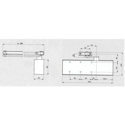  DORMAKABA 22212111 ferme-porte 