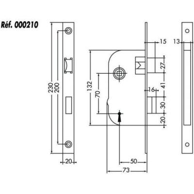  JPM 000210-01-1X serrure � lar 