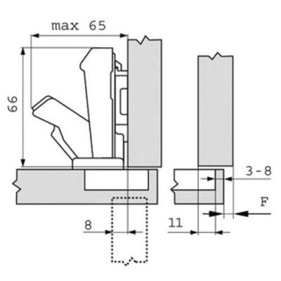  BLUM CHA71T655 charni�re Clip 