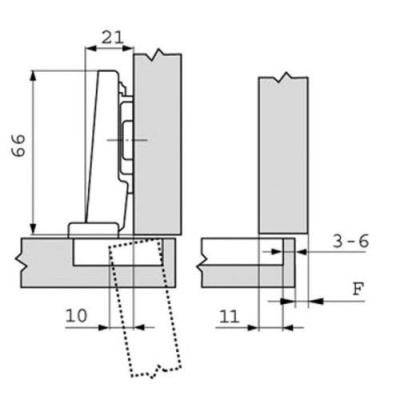  BLUM CHA75T155 charni�re invis 